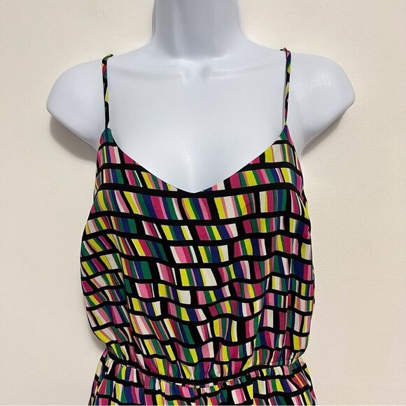 SALE!! Vintage Made in USA Geo Print Sleeveless Short Romper XS - Picture 2 of 6